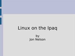 Linux on the Ipaq