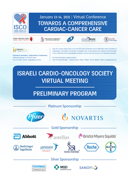 Israeli Cardio-Oncology Society Virtual Meeting Preliminary Program
