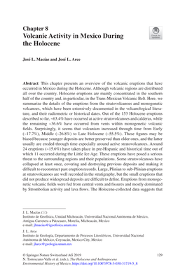 Chapter 8 Volcanic Activity in Mexico During the Holocene