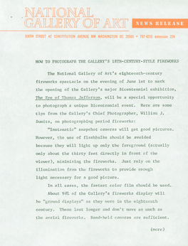 HOW to PHOTOGRAPH the GALLERY's 18TH-CENTURY-STYLE FIREWORKS the National Gallery of Art's Eighteenth-Century Fireworks Spectacl