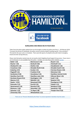 Burglaries and Break-Ins In