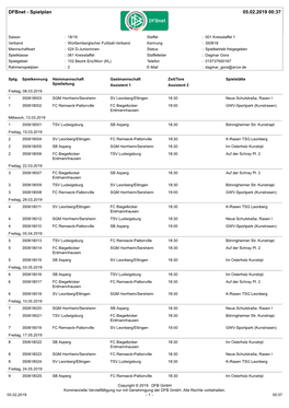 Dfbnet - Spielplan 05.02.2019 00:37