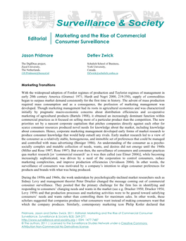 Editorial Marketing and the Rise of Commercial Consumer Surveillance