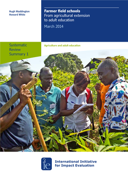 Systematic Review Summary 1 Farmer Field Schools From