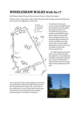 WINDLESHAM WALKS Walk No.17