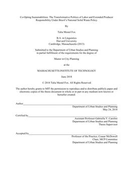 The Transformative Politics of Labor and Extended Producer Responsibility Under Brazil’S National Solid Waste Policy