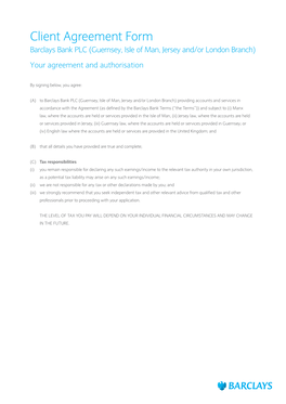 PLC (Jersey, Guernsey and Isle of Man) Client Agreement Form