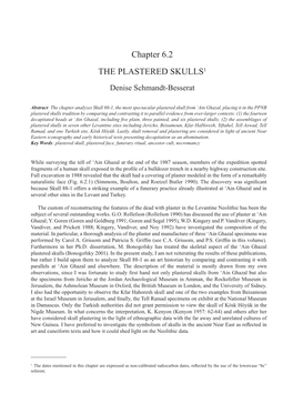 Chapter 6.2 the PLASTERED SKULLS1 Denise Schmandt-Besserat