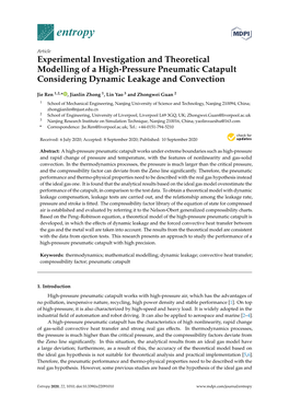 Experimental Investigation and Theoretical Modelling of a High-Pressure Pneumatic Catapult Considering Dynamic Leakage and Convection