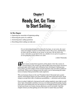 Ready, Set, Go: Time to Start Sailing