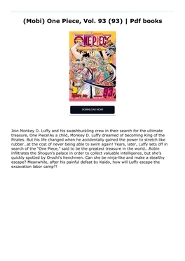 One Piece, Vol. 93 (93) by , Read PDF One Piece, Vol