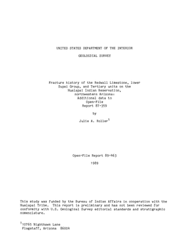 Fracture History of the Redwall Limestone, Lower Supai Group, And