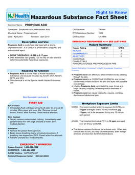 Hazardous Substance Fact Sheet