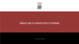 Anija Valla Rahulolu-Uuring 2020