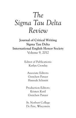 The Sigma Tau Delta Review