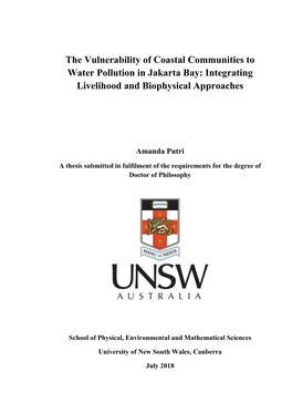 The Vulnerability of Coastal Communities to Water Pollution in Jakarta Bay: Integrating Livelihood and Biophysical Approaches