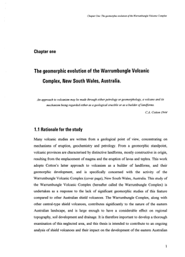 The Geomorphic Evolution of the Warrumbungle Volcanic Complex, New South Wales, Australia