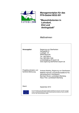 Natura 2000-Managementpläne in Oberfranken