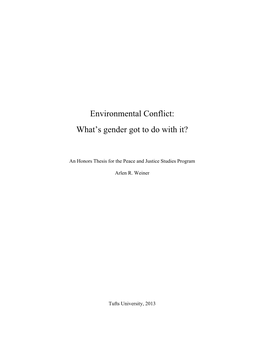 Environmental Conflict