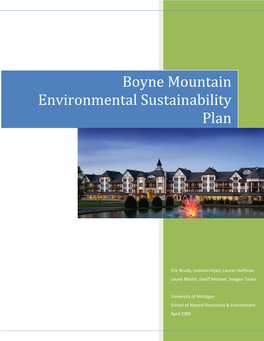 Boyne Mountain Environmental Sustainability Plan