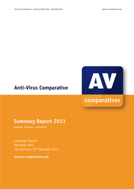 AV-Comparatives Summary Report 2011 Review Section