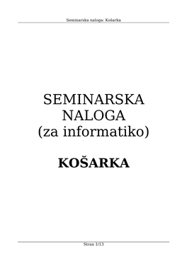 SEMINARSKA NALOGA (Za Informatiko)