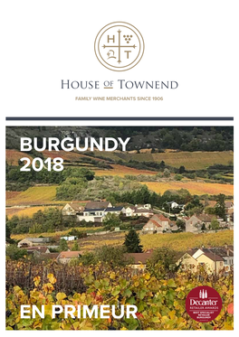 Burgundy 2018 En Primeur