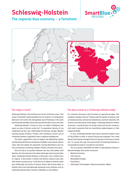 Schleswig-Holstein the Regional Blue Economy – a Factsheet