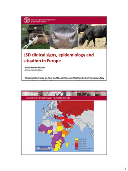 LSD Clinical Signs, Epidemiology and Situation in Europe