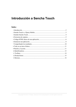 Introducción a Sencha Touch