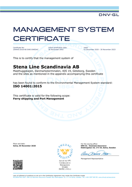 Management System Certificate