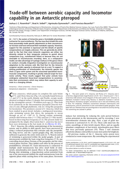 Trade-Off Between Aerobic Capacity and Locomotor Capability in an Antarctic Pteropod