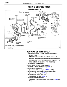 Timing Belt (3S–GTE) TIMING BELT (3S–GTE) COMPONENTS