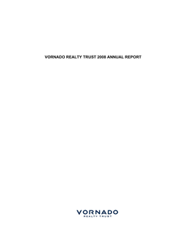 Vornado Realty Trust 2008 Annual Report