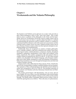 Chapter 2 Vivekananda and the Vedanta Philosophy