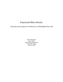 Experiential Blues Identity