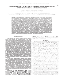 From Microfossils to Megafauna: an Overview of the Taxonomic Diversity of National Park Service Fossils