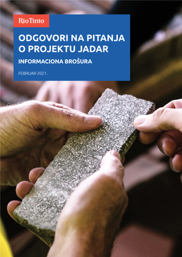 Odgovori Na Pitanja O Projektu Jadar Informaciona Brošura