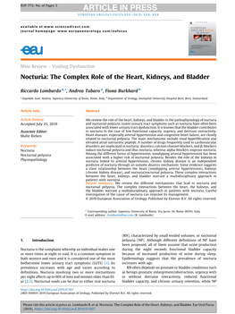 Nocturia: the Complex Role of the Heart, Kidneys, and Bladder