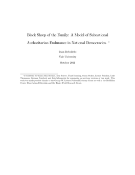 Black Sheep of the Family: a Model of Subnational