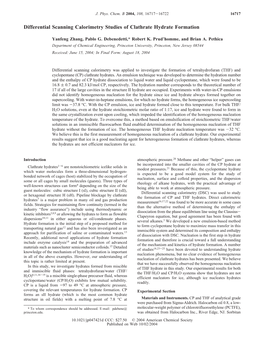 Differential Scanning Calorimetry Studies of Clathrate Hydrate Formation