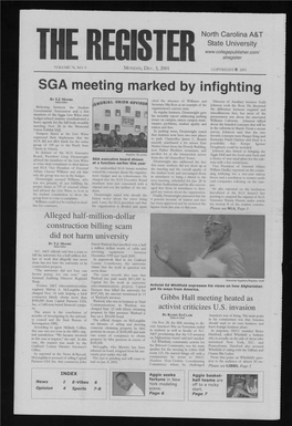 SGA Meeting Marked by Infighting