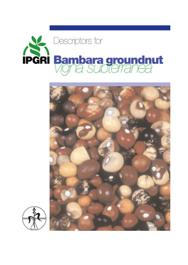 Descriptors for Bambara Groundnut (Vigna Subterranea)