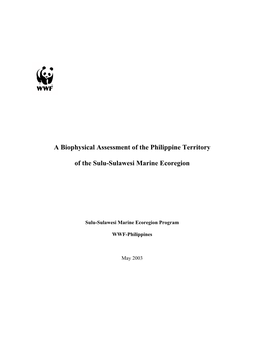 A Biophysical Assessment of the Philippine Territory of the Sulu