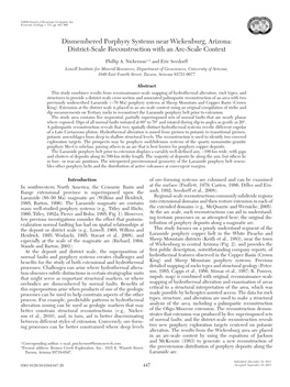 Dismembered Porphyry Systems Near Wickenburg, Arizona: District-Scale Reconstruction with an Arc-Scale Context