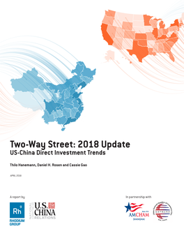 Two-Way Street: 2018 Update US-China Direct Investment Trends