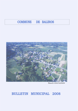 Commune De Baliros Bulletin Municipal 2008