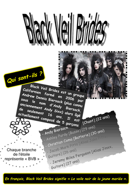 En Français, Black Veil Brides Signifie « Le Voile Noir De La Jeune Mariée »