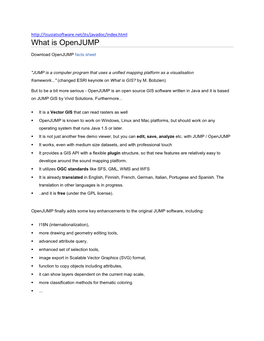 What Is Openjump
