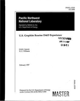 Pacific Northwest National Laboratory Operated by Battelle for the U.S